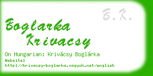 boglarka krivacsy business card
