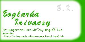 boglarka krivacsy business card